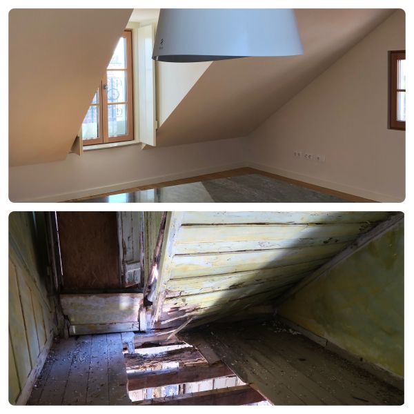 Dachgeschoss Vorher - Nachher