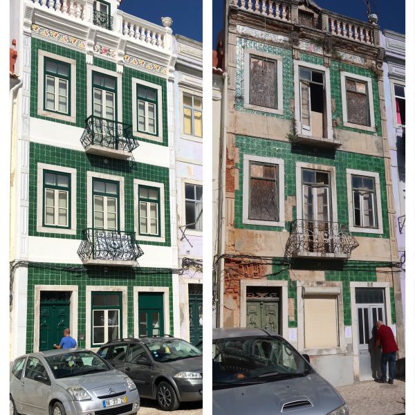 Strassenfassade Vorher - Nachher