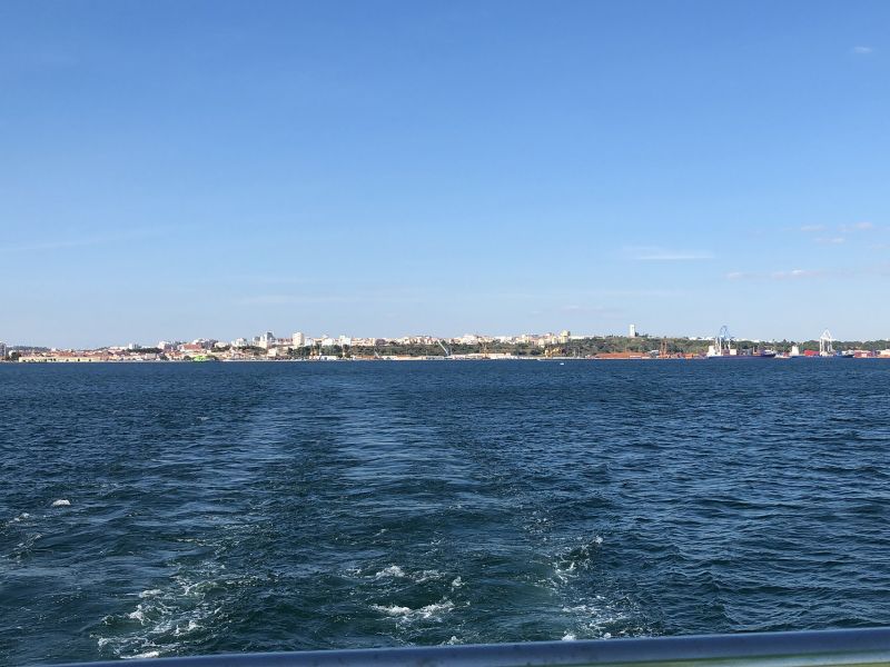 Blick von der Küste in Richtung Setubal