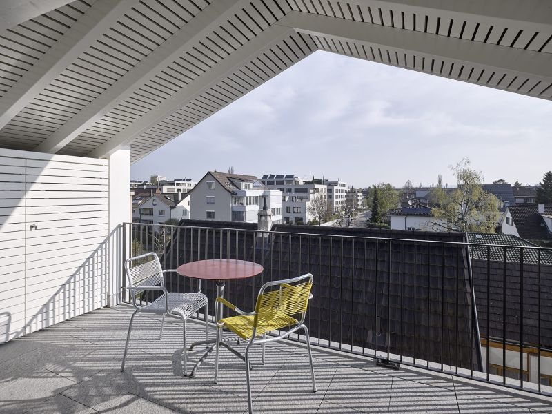 Loggia des neuen Dachausbaus